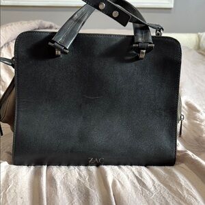 Zac Posern grey black Leather Bag
